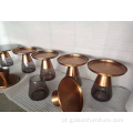 Réplica de vidro de vidro superior Casablancabrass Gold Smart Coffee Table
